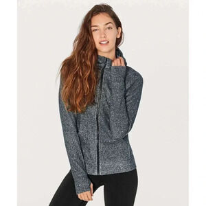 Lululemon Scuba Hoodie *Light Cotton Fleece Luminesce Splatter White Black | 4